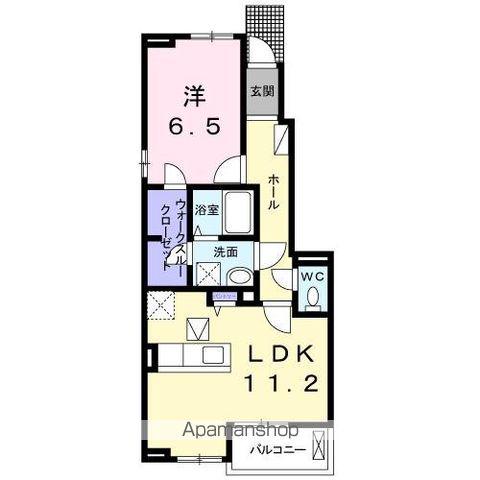 グランデ シーナⅣ(1LDK/1階)の間取り写真