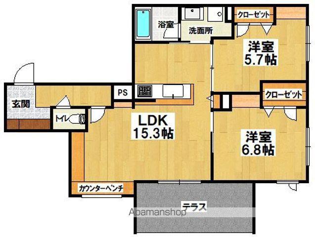 FELISEED中百舌鳥(2LDK/1階)の間取り写真