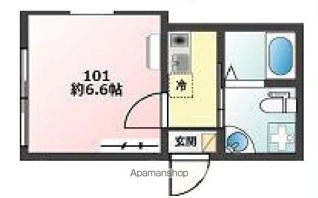 BRICKS四谷(1K/1階)の間取り写真