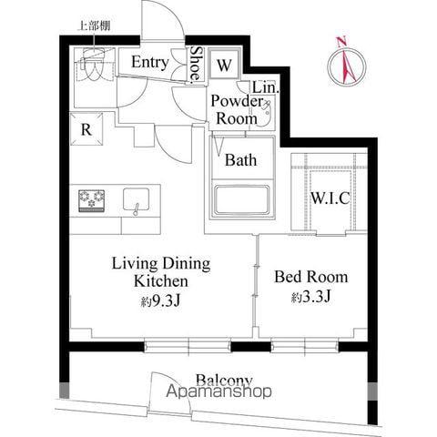 ルネサンスコート目黒南(1LDK/1階)の間取り写真