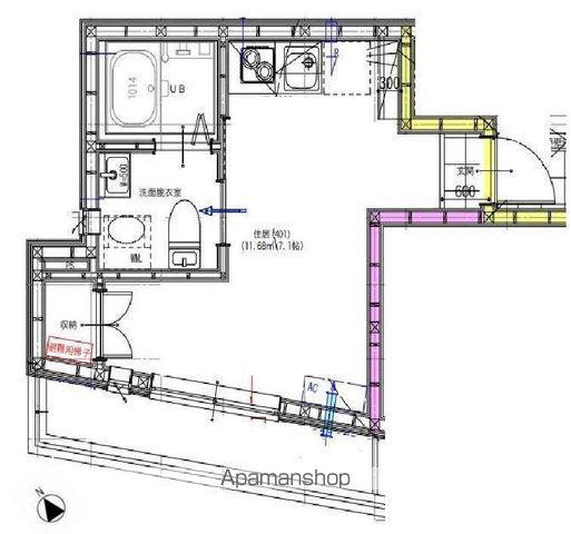 MICKMAISON(ワンルーム/4階)の間取り写真