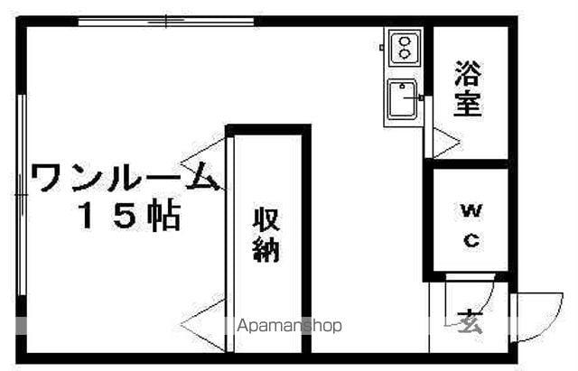 メゾンウエストヒル(ワンルーム/2階)の間取り写真