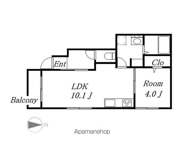 フォンテーヌ(1LDK/1階)の間取り写真