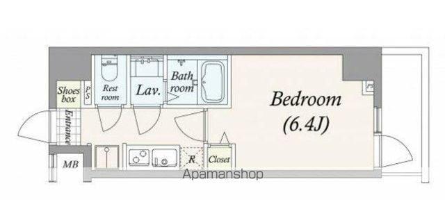 THE PASEO新小岩Ⅱ(1K/5階)の間取り写真