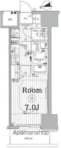 メイクス城西レジデンス(1K/5階)の間取り写真