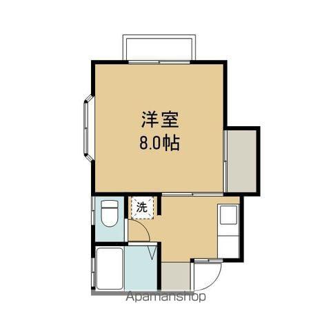 グリーンハイツU・B(1K/1階)の間取り写真