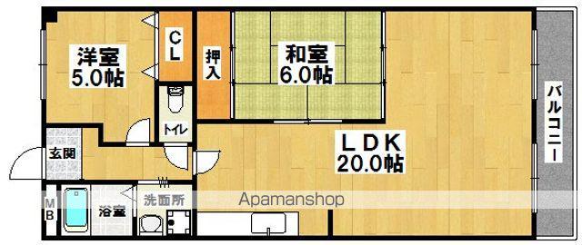 トキワハイム(2LDK/5階)の間取り写真