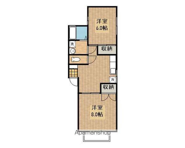 エスポワール盛岡Ⅰ(2DK/1階)の間取り写真