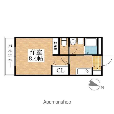IZUステージV6(1K/1階)の間取り写真