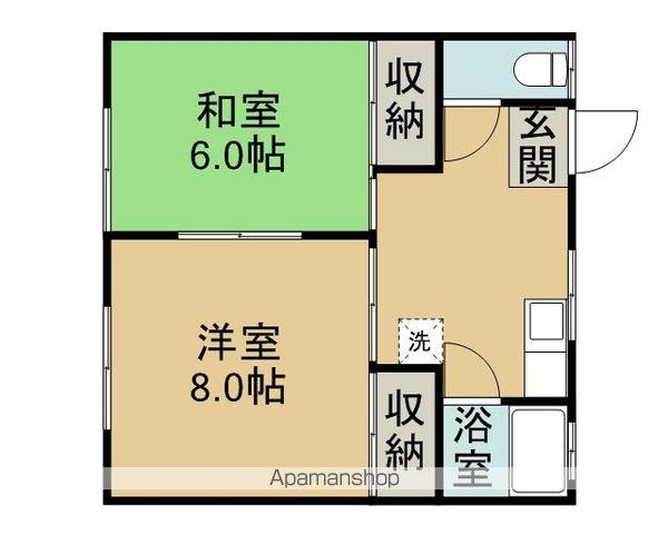 メゾン石川(2DK/1階)の間取り写真