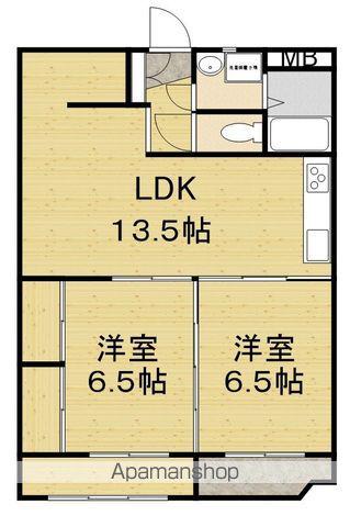 フーテール(2LDK/2階)の間取り写真