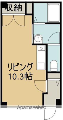 ラカーサ(ワンルーム/2階)の間取り写真
