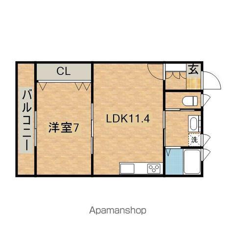 マンションEXⅩⅢ(1LDK/2階)の間取り写真