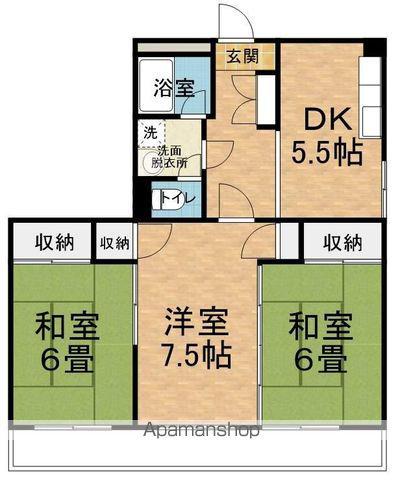 レジデンス西松本(3K/5階)の間取り写真