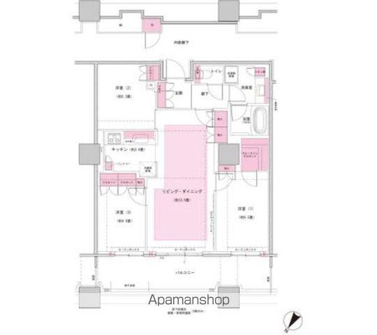 BRILLIA有明 SKY TOWER(3LDK/10階)の間取り写真