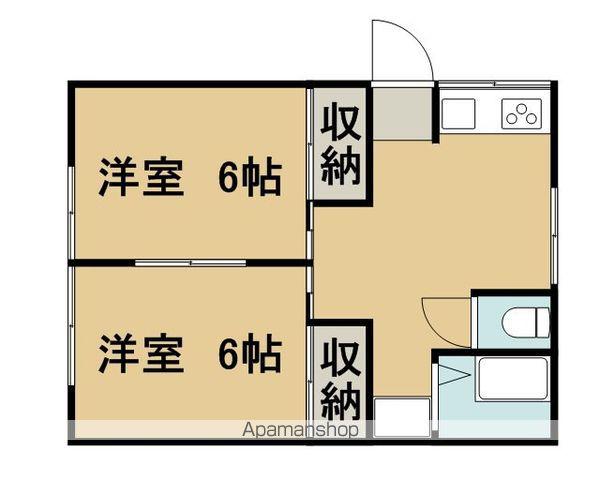 上荒井青山ハイツ(2DK/1階)の間取り写真