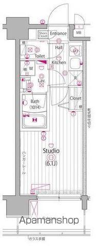 ガーラ・ステーション横濱阪東橋 6階階 間取り
