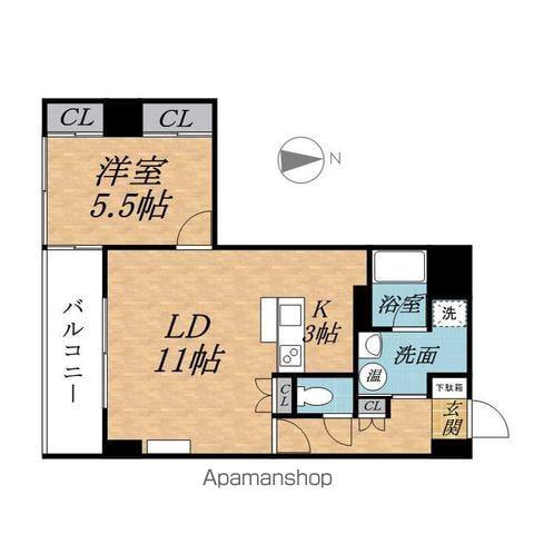 CENTER CITY5(1LDK/10階)の間取り写真