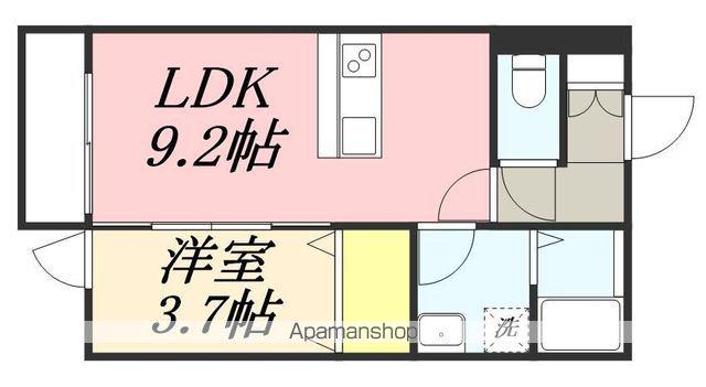 アシスト久留米西町(1LDK/2階)の間取り写真