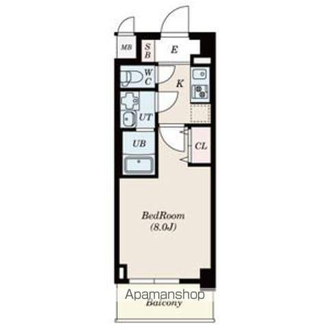 S-RESIDENCE志賀本通ノース(1K/3階)の間取り写真