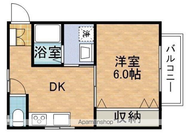 アサンテ(1DK/2階)の間取り写真