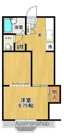 アメニティ亀田(1K/2階)の間取り写真