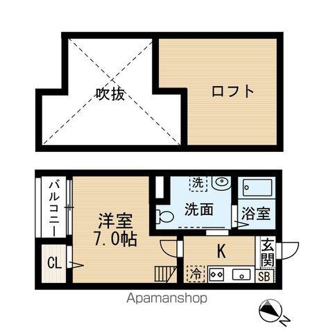 EDEN箱崎Ⅱ(1K/1階)の間取り写真