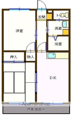 アーバンライフシャローム(2DK/4階)の間取り写真