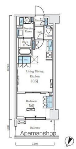 ロイヤルパークス赤羽ノース(1LDK/4階)の間取り写真