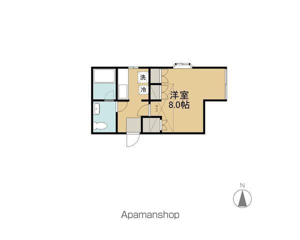 メゾンドプルネールC(1K/1階)の間取り写真