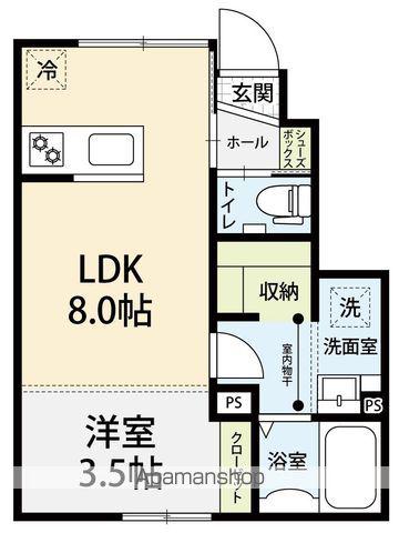 DIXSEPT(1LDK/1階)の間取り写真