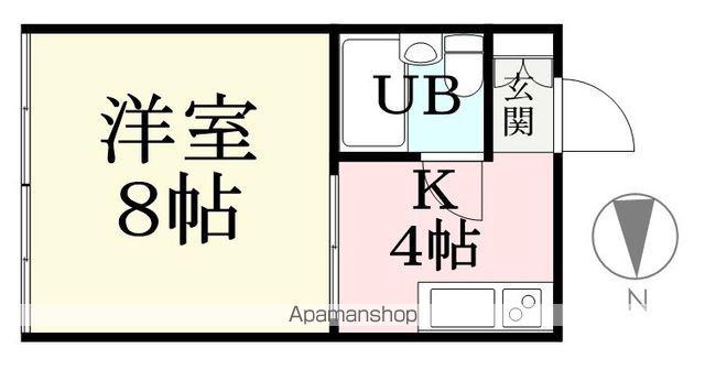 川西ハイツ(1K/2階)の間取り写真