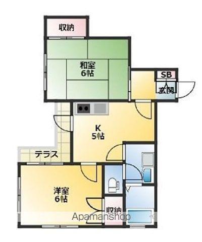 ストークJUN(2K/2階)の間取り写真