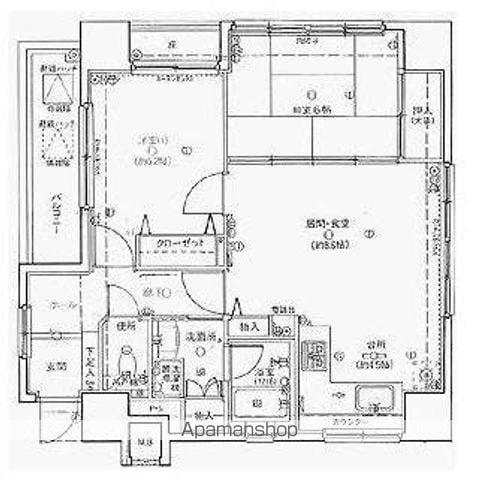 アークスクエア表町(2LDK/14階)の間取り写真