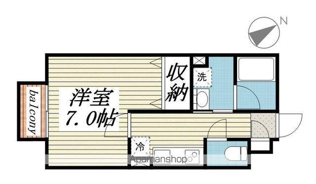 ガーデンコート・クー(1K/1階)の間取り写真