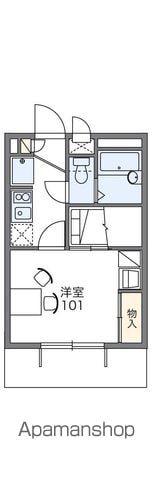 レオパレス皐月(1K/1階)の間取り写真