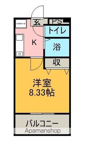 カトルセゾン(1K/2階)の間取り写真