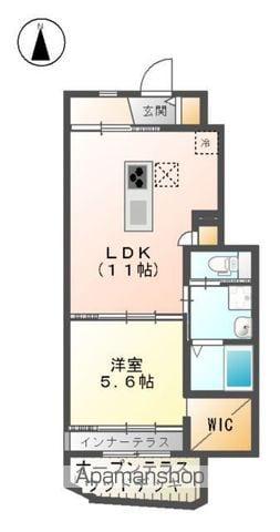 リブレ聖蹟(1LDK/1階)の間取り写真