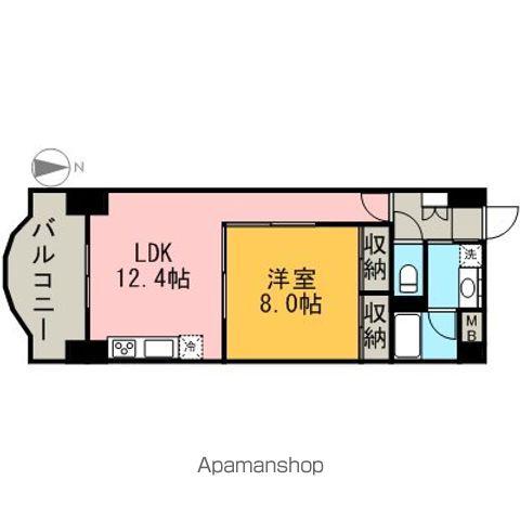 さくらHILLS 名駅ノース(1LDK/7階)の間取り写真