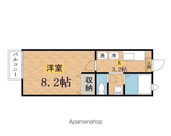 ライトヒルズ(1K/2階)の間取り写真