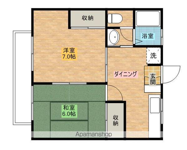 キャトルセゾン(2DK/1階)の間取り写真