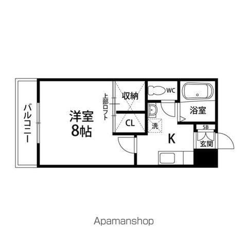 コスモハウス将監(1K/2階)の間取り写真