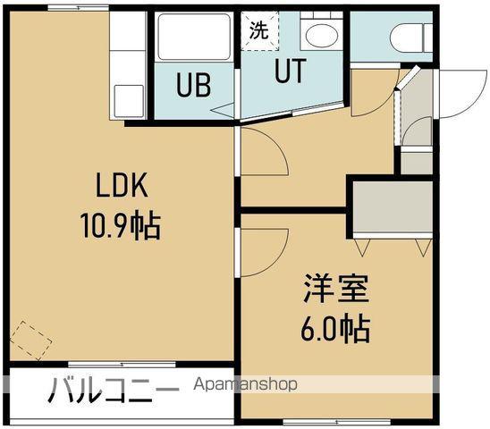 セゾンクレール昭和(1LDK/3階)の間取り写真