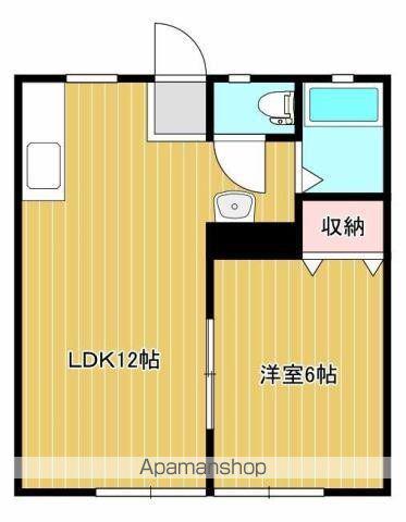 パナハイツホワイト(2DK/1階)の間取り写真