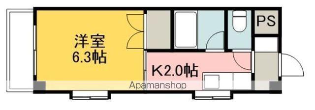 グランピアHOMEN(1K/3階)の間取り写真