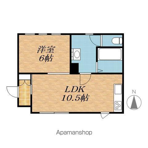 ST23 イースト(1LDK/2階)の間取り写真