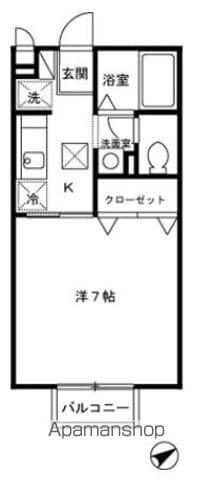 タウン・コート槐(1K/2階)の間取り写真