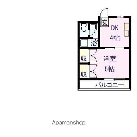 セレーノ燦燦(1DK/2階)の間取り写真