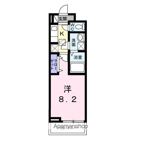 ヴィラ エクセレーナ(1K/1階)の間取り写真