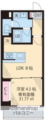 ビイルーム中野(1LDK/2階)の間取り写真